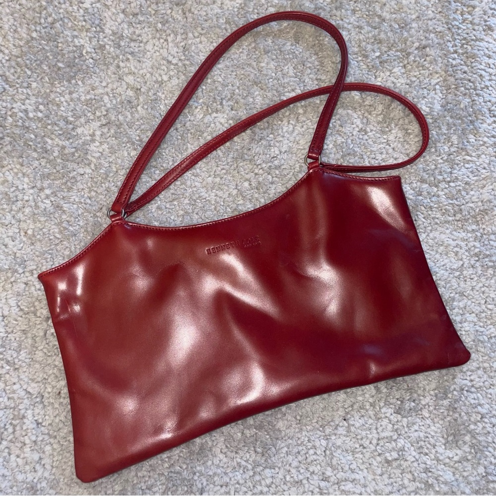 Kenneth Cole Y2K Red Leather Shoulder Bag